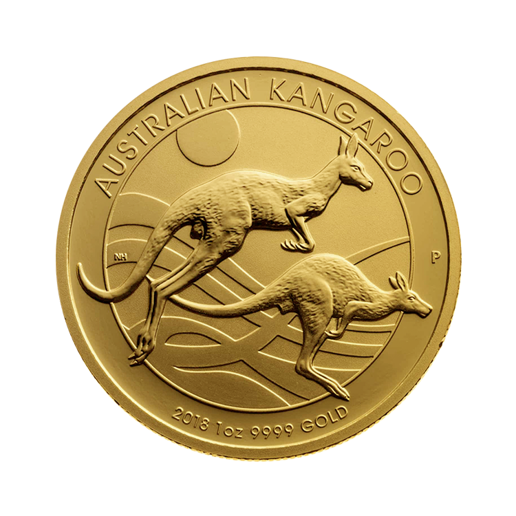 Voorkant 1 troy ounce gouden Kangaroo munt