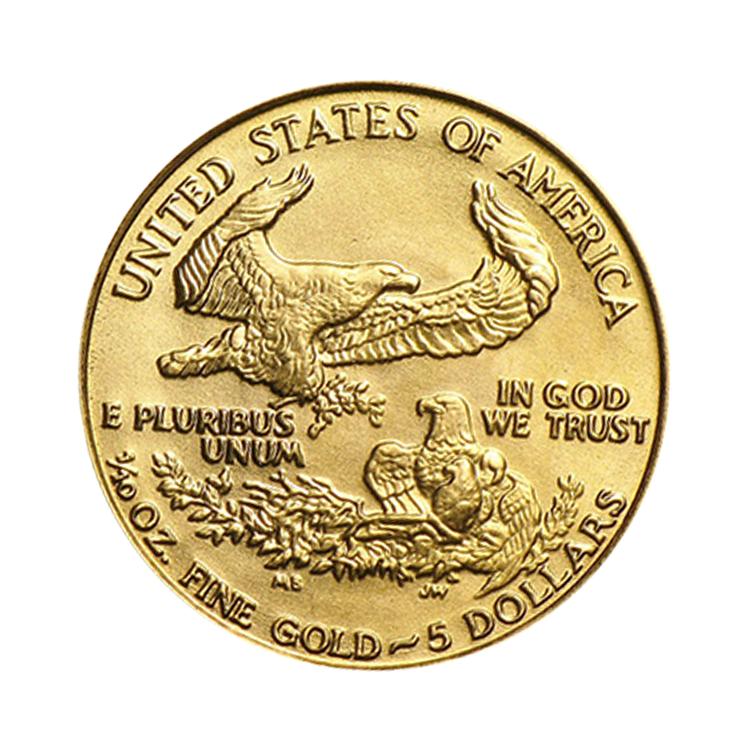 Voorkant 1/10 troy ounce gouden American Eagle munt