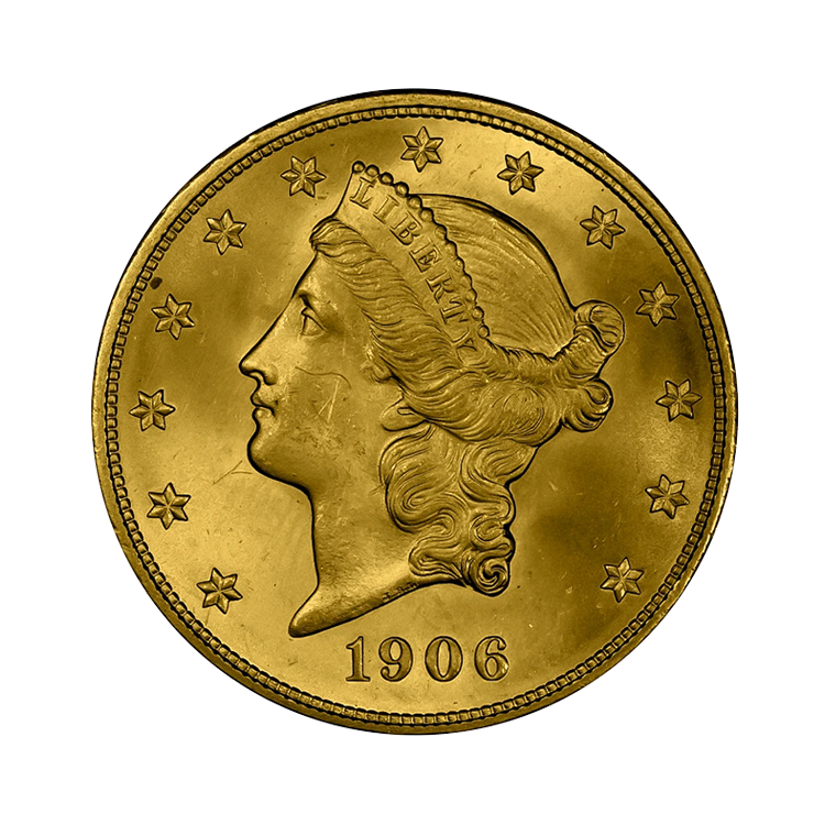 $20 gouden munt Double Eagle (Coronet Head) voorkant