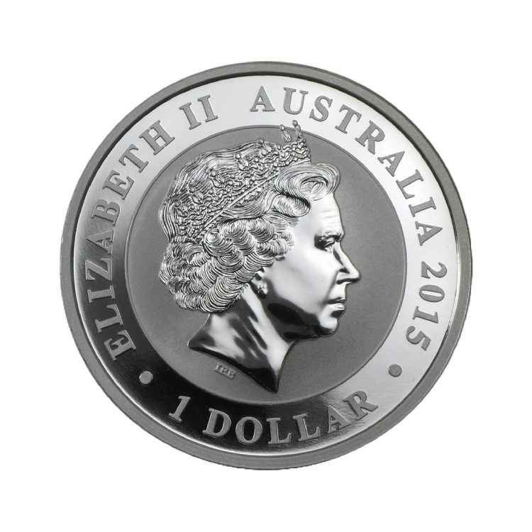1 troy ounce silver Kookaburra coin 2015 back