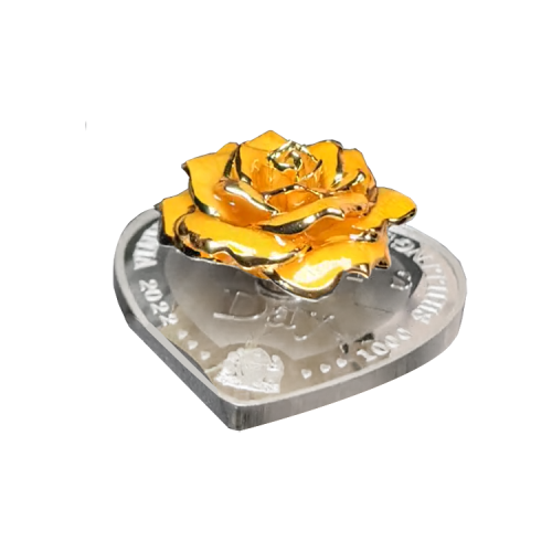 1 troy ounce zilveren proof munt Mother’s Day Forever Rose Panda 2022 voorkant