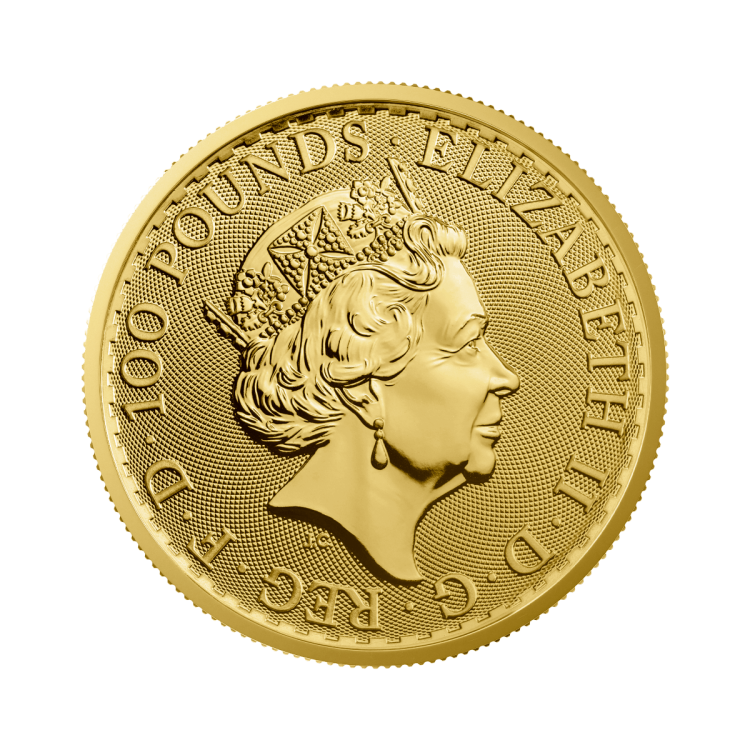 Achterkant 1 troy ounce gouden Britannia munt