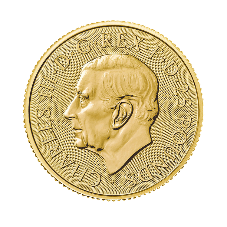 1/4 troy ounce gold coin Britannia and Liberty 2024 back