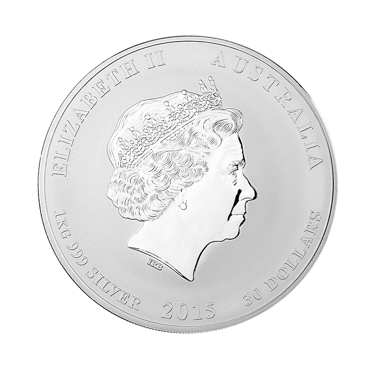 1 kilo silver Lunar Year of the Goat coin 2015 back