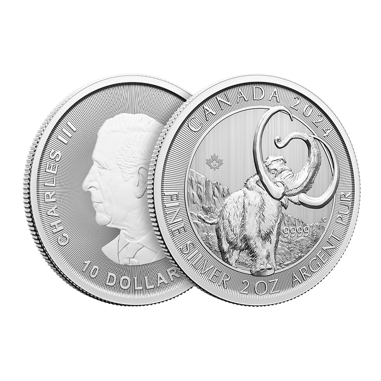 2 troy ounce zilveren munt Ice Age 2024 perspectief 2