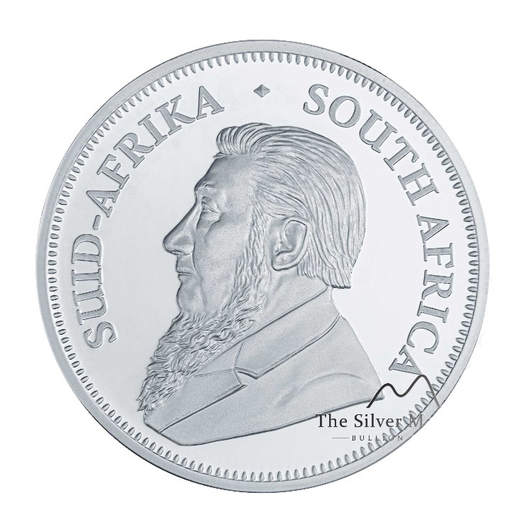 2 troy ounce zilveren munt Krugerrand 2021 Proof achterkant