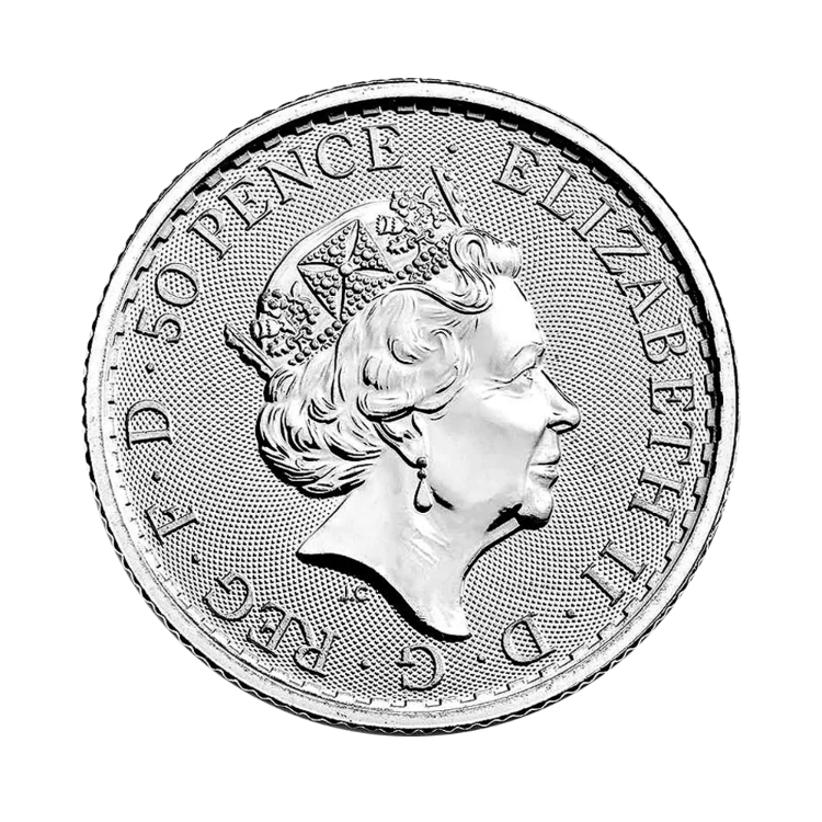 1/4 troy ounce silver Britannia coin back