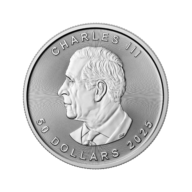 Achterkant platina Maple Leaf 2025