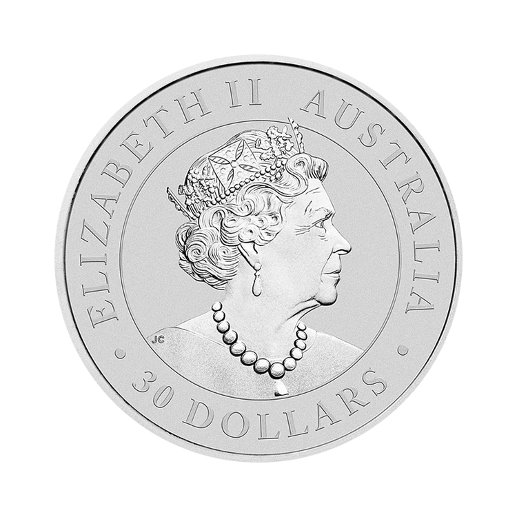 1 Kilo Kookaburra silver coin 2011 back