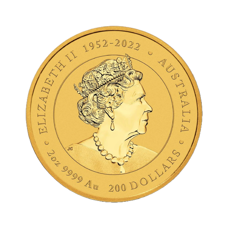 2 troy ounce gouden munt circulated achterkant