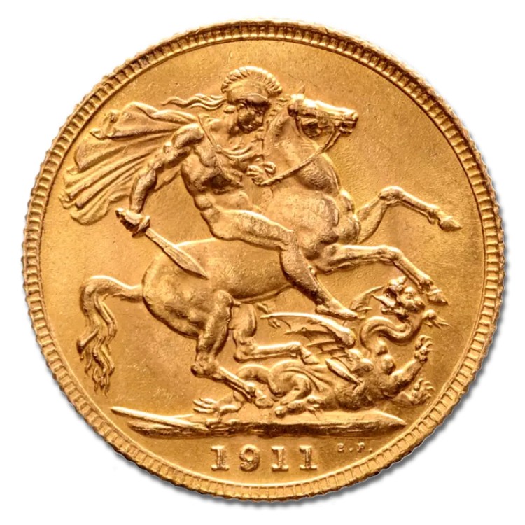 Koning George V Gouden Soeverein | 1911-1932 achterkant
