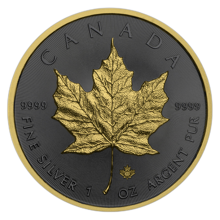 1 Troy ounce zilveren munt Golden Ring - Maple Leaf 2019 voorkant