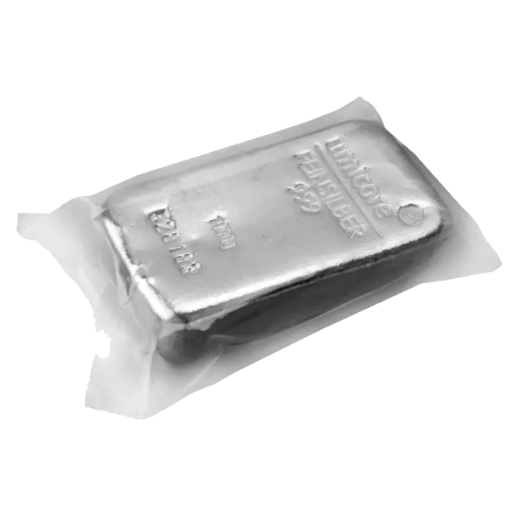 1 kilo Umicore zilverbaar achterkant