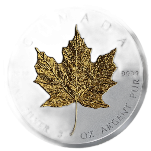 3 Troy ounce zilveren munt Maple Leaf 40th Anniversary 2019 Proof voorkant