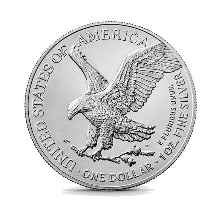 1 oz American Silver Eagle achterkant