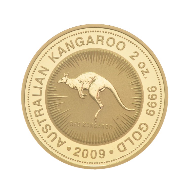 2 troy ounce gouden Kangaroo munt voorkant