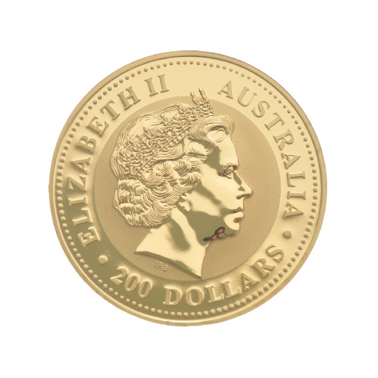 2 troy ounce gouden Kangaroo munt achterkant