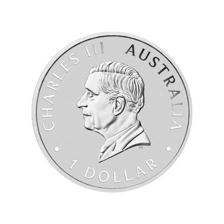 1 oz zilveren Kookaburra 2025 achterkant