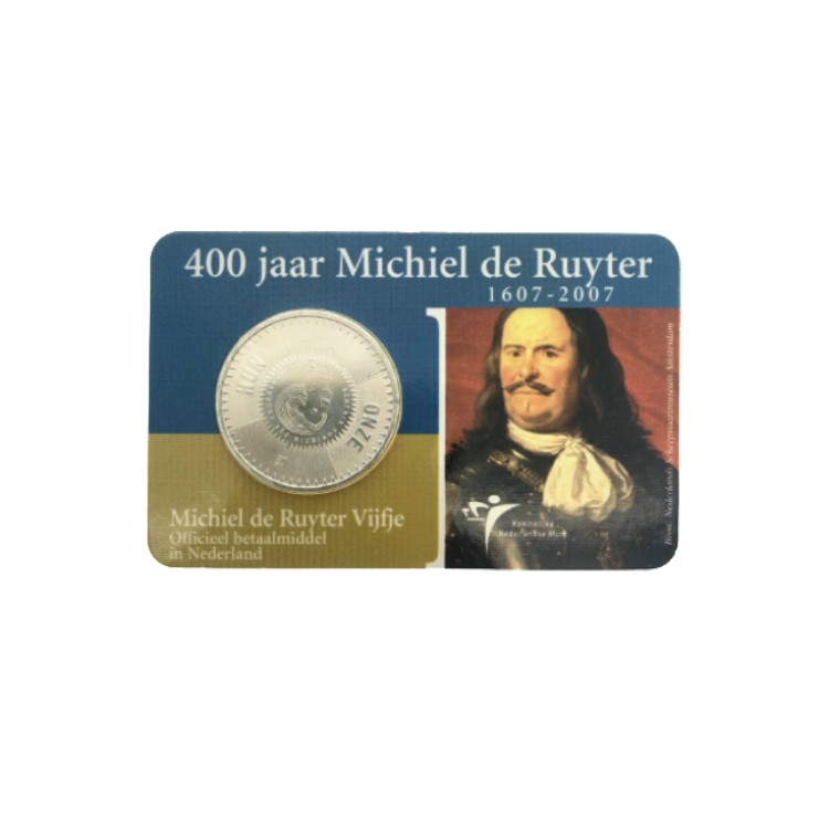 10x zilveren €5 munt (zilveren vijfje) in presentatieverpakking perspectief 1
