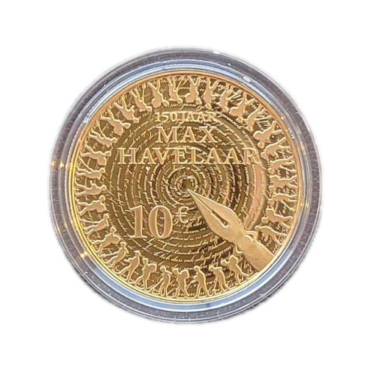 Gouden tientje Max Havelaar voorkant