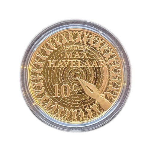 Gouden tientje Max Havelaar voorkant