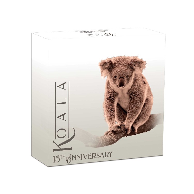 3 troy ounce zilveren Koala 15th Anniversary perspectief 1