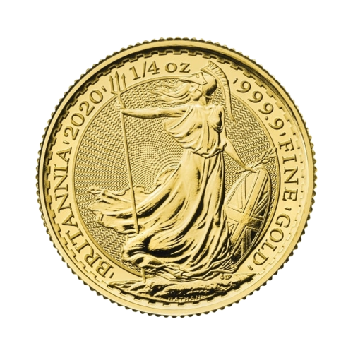 1/4 troy ounce gold coin Britannia 2020 front