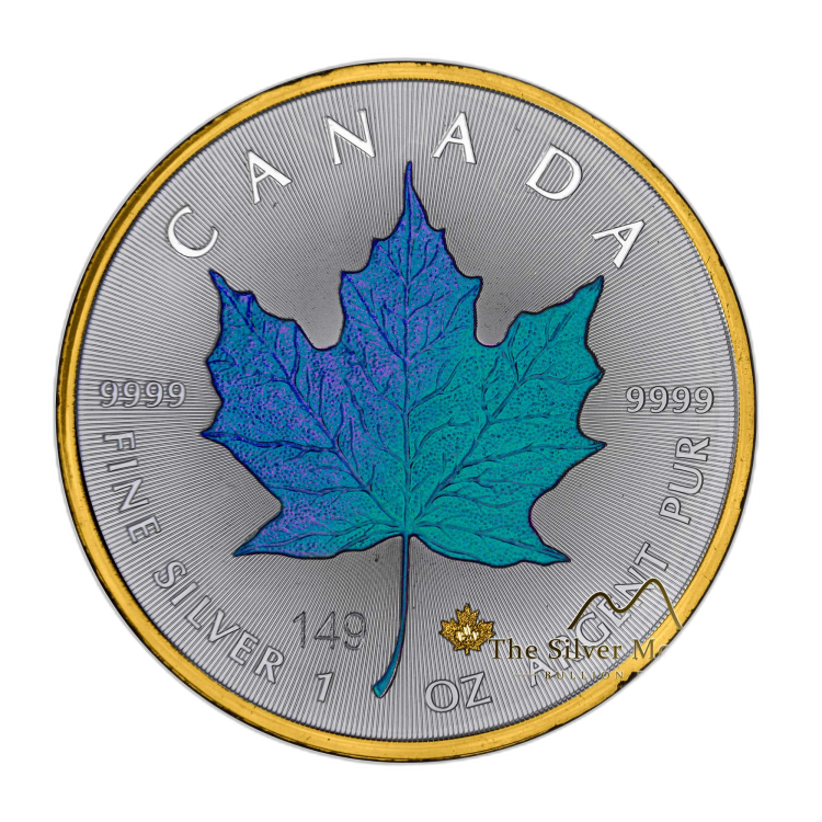 1 troy ounce silver coin Maple Leaf Chameleon 2020 front