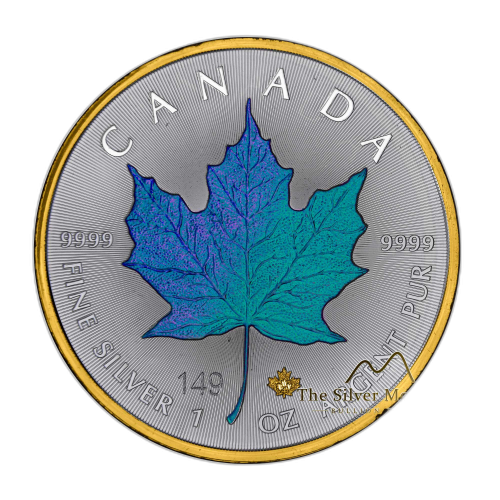 1 troy ounce zilveren munt Maple Leaf Chameleon 2020 voorkant