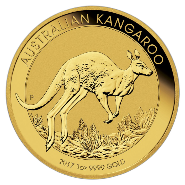 Gouden Kangaroo 2017 - 1 troy ounce puur goud voorkant