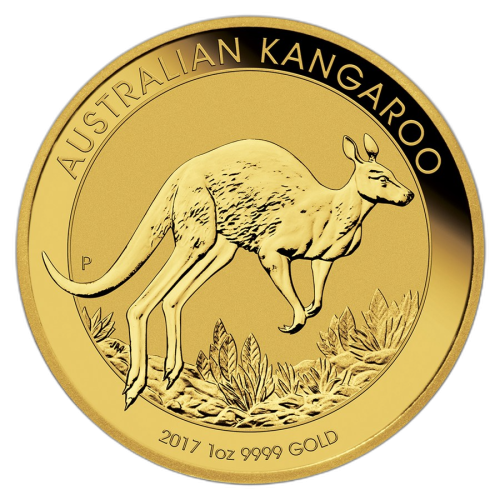 Gouden Kangaroo 2017 - 1 troy ounce puur goud voorkant