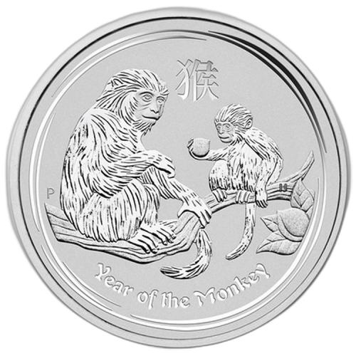 1 kilo silver Lunar coin 2016 - year of the monkey- Perth Mint front