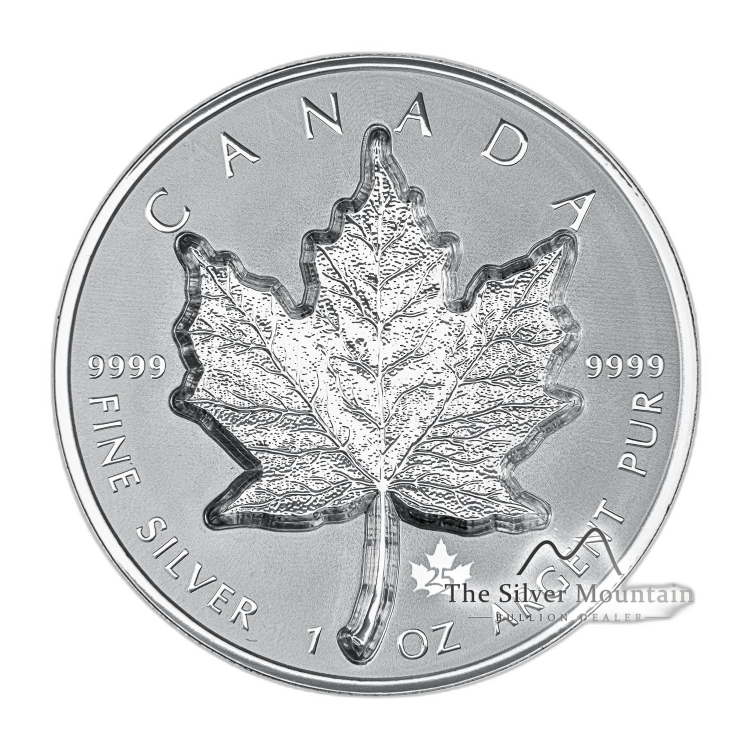 1 troy ounce zilveren munt Super incuse Maple Leaf 2021 voorkant