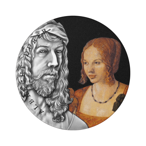 2 troy ounce zilveren munt Albrecht Dürer 2021 voorkant