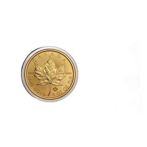 1 troy ounce gouden Maple Leaf 2015 in Assay Card voorkant