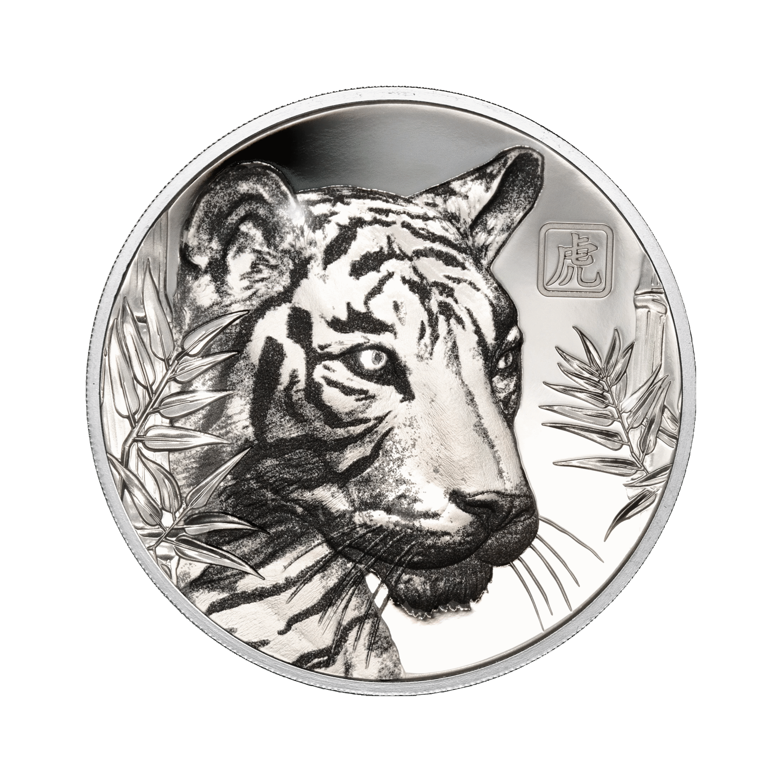 1 troy ounce silver coin Lunar tiger 2022 Proof front