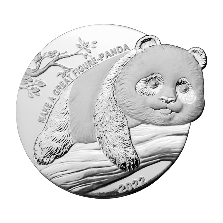 1 troy ounce zilveren Panda Make a great Figure voorkant