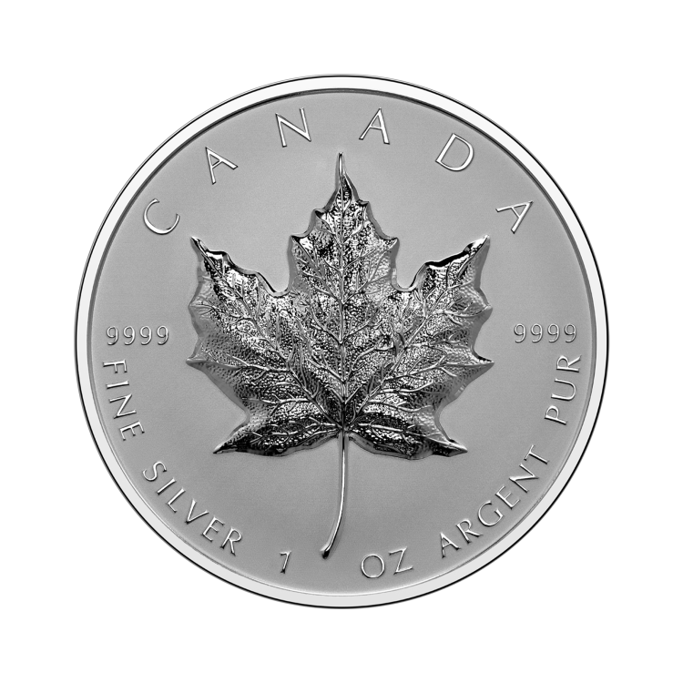 1 troy ounce zilveren Maple Leaf Ultrahigh Relief 2022 front